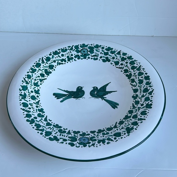 Italian blue birds fruit bowl bowl Labor Deruta hand painted Sbigolo Terrotte - Picture 2 of 16